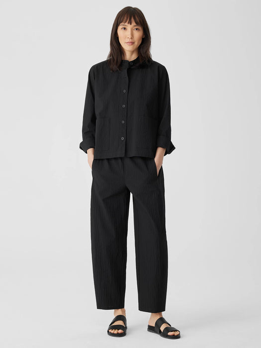Organic Cotton Pucker Shirt Jacket