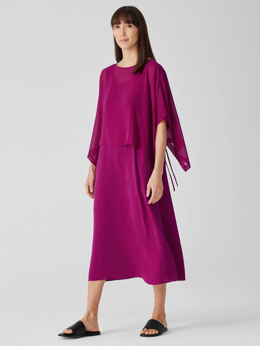 Sheer Silk Georgette Poncho