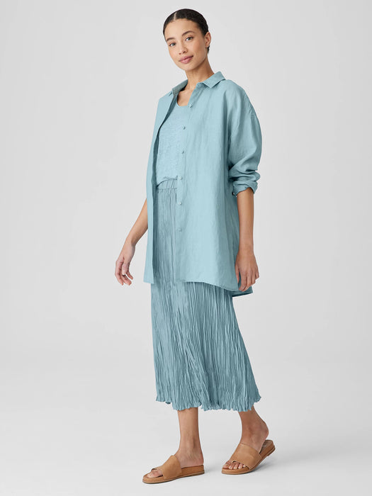 Crushed Silk Maxi Skirt
