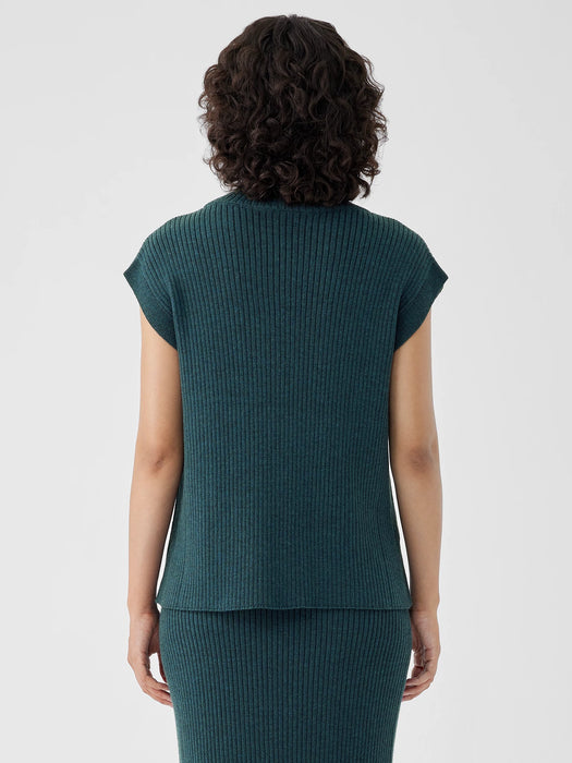 Merino Turtleneck Top in Regenerative Wool