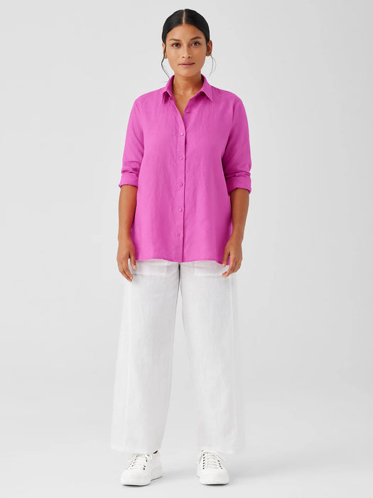 Organic Handkerchief Linen Classic Collar Shirt