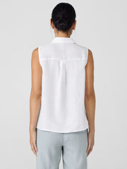 Organic Handkerchief Linen Sleeveless Shirt