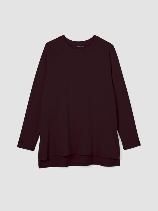 Cozy Brushed Terry Hug Raglan-Sleeve Top