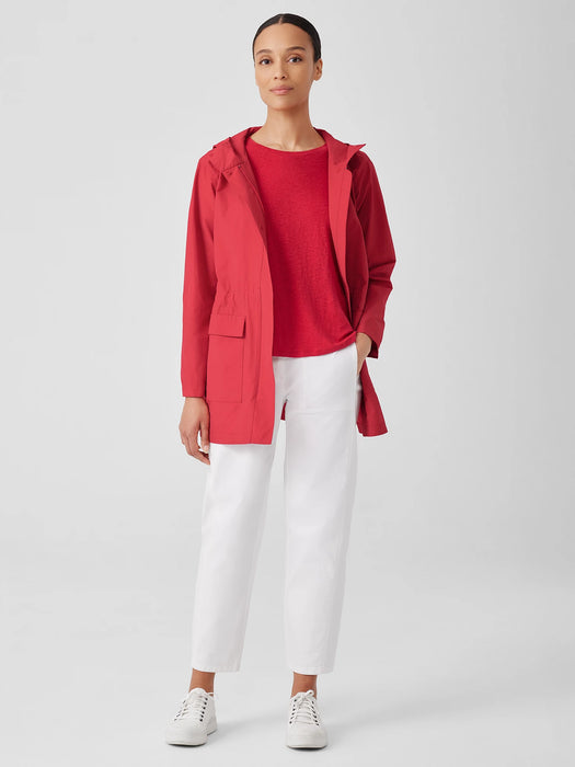 Light Cotton Nylon Hooded Coat