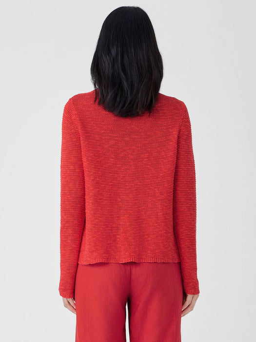 Organic Linen Cotton Slub Crew Neck Top