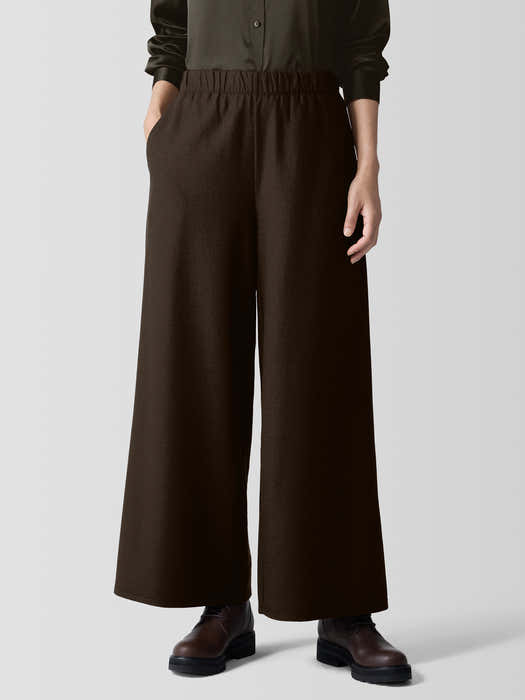Felted Wool Jersey Wide-Leg Pant in Regenerative Wool