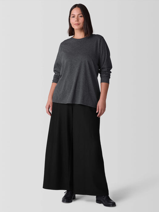 M&eacute;lange Fine Organic Cotton Jersey&nbsp;Long-Sleeve Tee