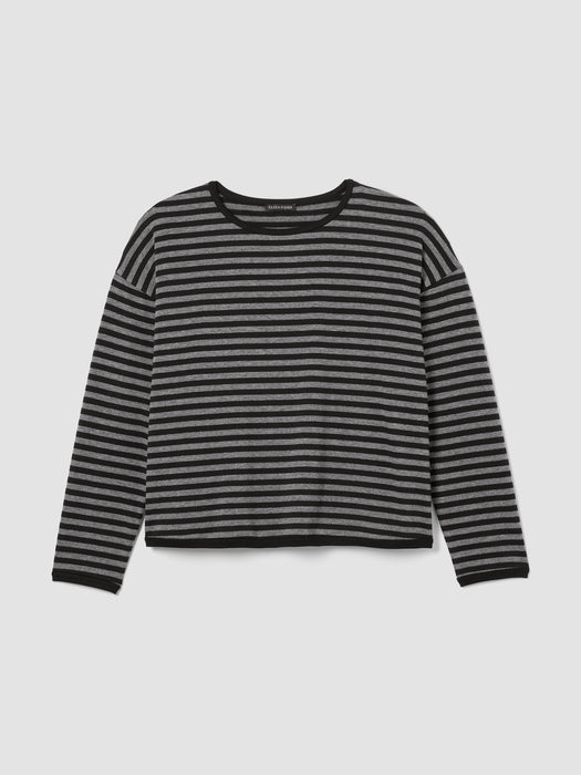 Striped Cozy Brushed Terry Box-Top