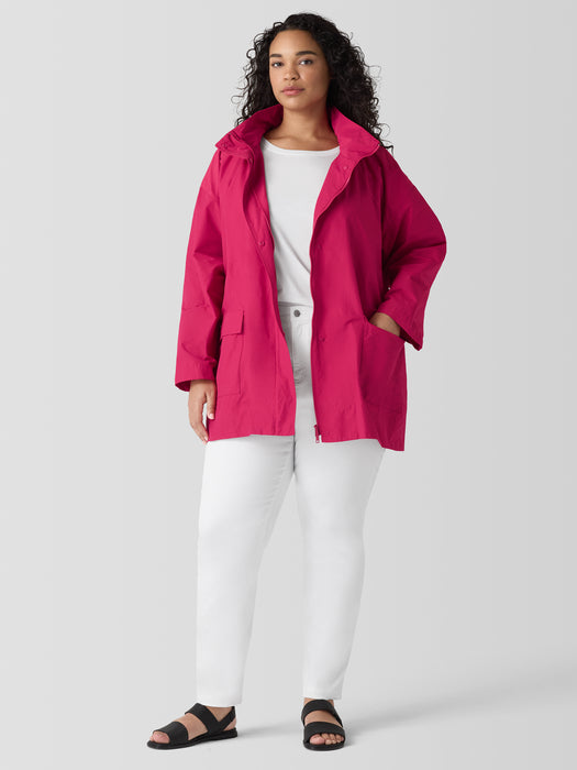 Light Cotton Nylon Stand Collar Jacket