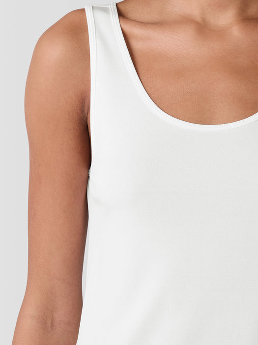 Stretch Silk Jersey&nbsp;Scoop Neck Tank