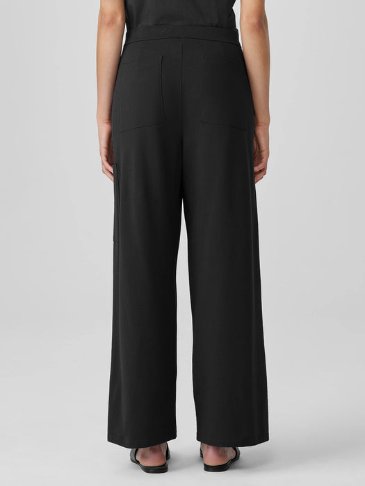 Pima Cotton Stretch Jersey Wide-Leg Pant With Pockets