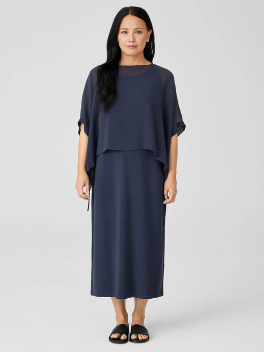 Sheer Silk Georgette Poncho