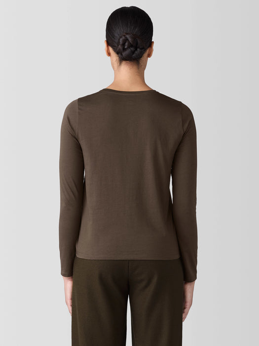 Organic Pima Cotton Jersey Long-Sleeve Tee