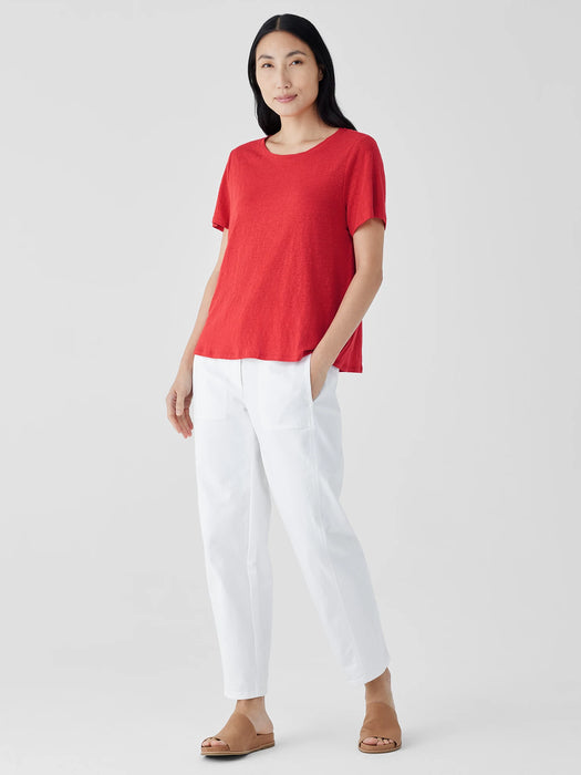 Organic Linen Jersey Crew Neck Tee