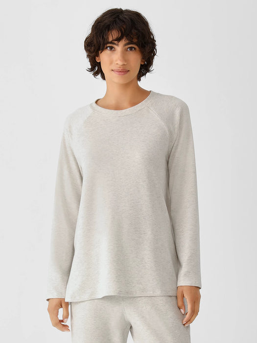 Cozy Brushed Terry Hug Raglan-Sleeve Top