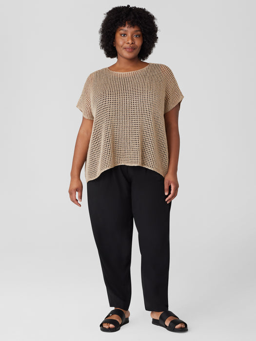 Organic Linen D&eacute;lav&eacute; Bateau Neck Top