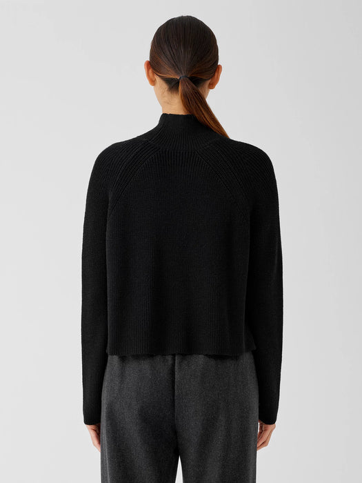 Merino Cropped Turtleneck Top in Regenerative&nbsp;Wool