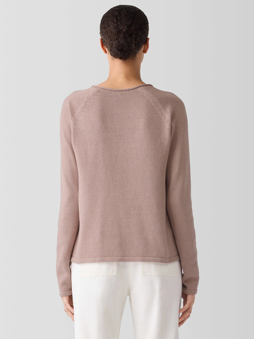 Peruvian Cotton Blend Crew Neck Top