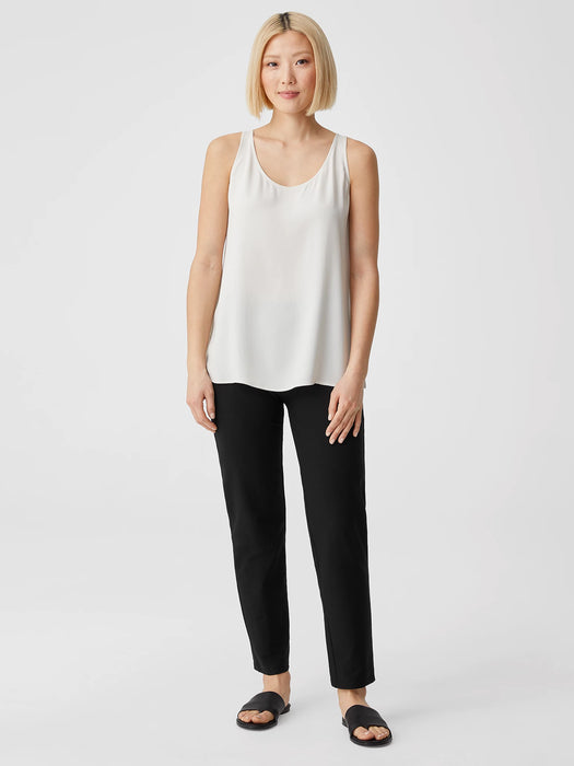 Washable Stretch Crepe Slim Ankle Pant