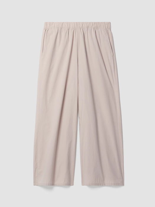 Washed Organic Cotton Poplin Wide-Leg Pant