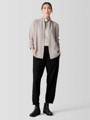 Italian Cashmere High Collar Cardigan