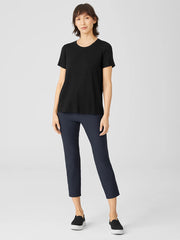 Washable Stretch Crepe Pant with Slits