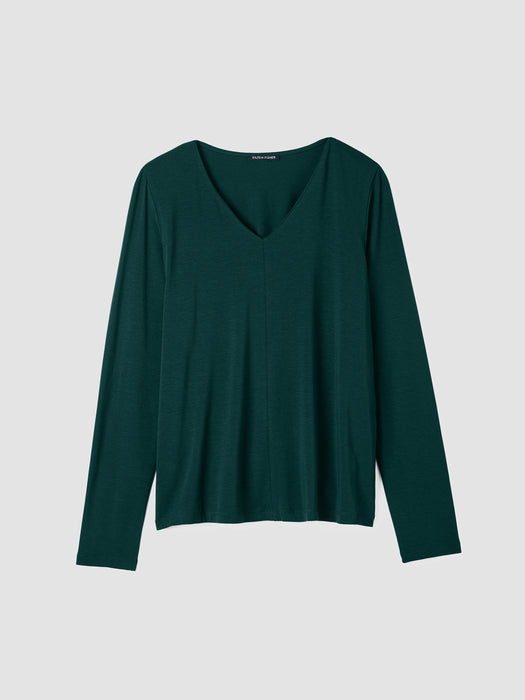 Fine Jersey V-Neck Top