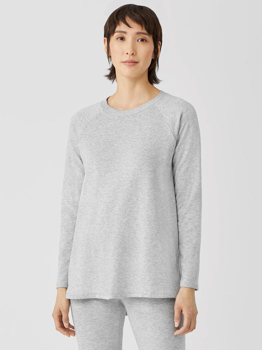 Cozy Brushed Terry Hug Raglan-Sleeve Top
