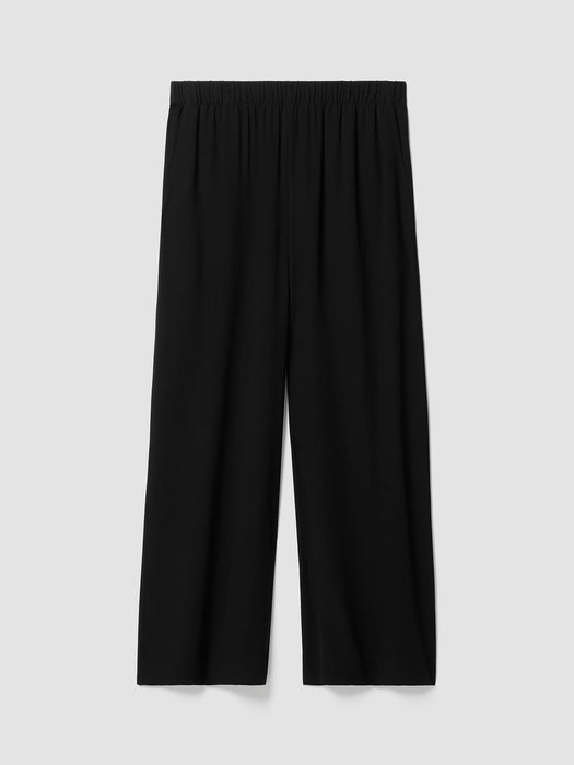 Silk Georgette Crepe Wide-Leg Pant