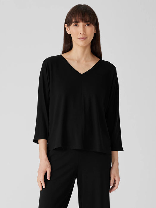 Fine Jersey Dolman-Sleeve Top