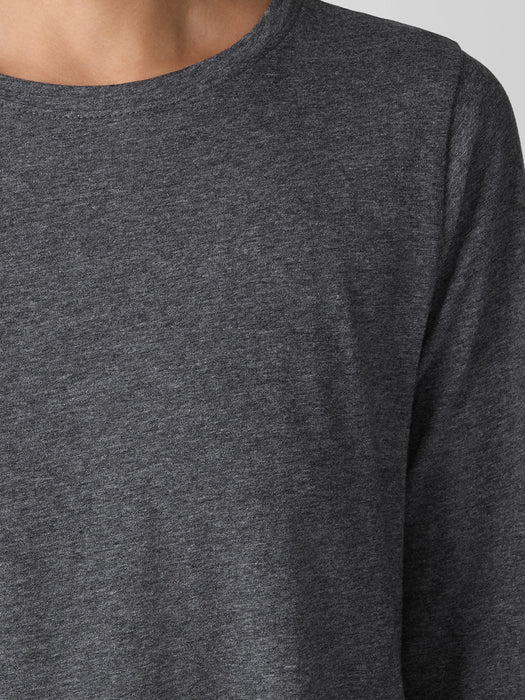 M&eacute;lange Fine Organic Cotton Jersey&nbsp;Long-Sleeve Tee