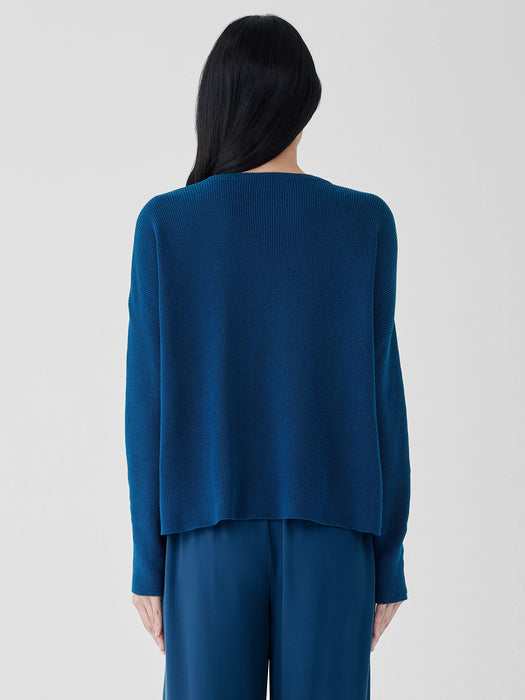 Peruvian Organic Cotton Crepe V-Neck Top