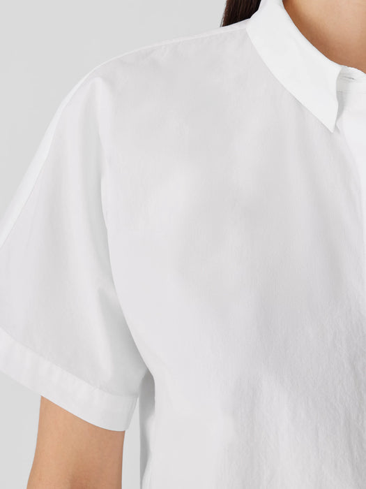 Washed Organic Cotton Poplin Short-Sleeve Shirt