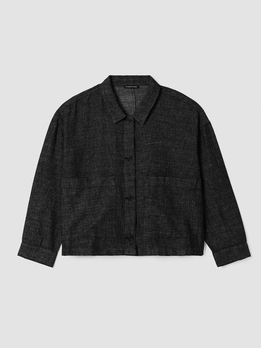 Tweedy Hemp Cotton Classic Collar Jacket