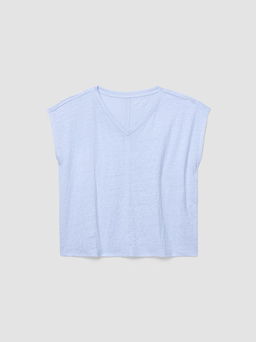 Organic Linen Jersey V-Neck Tee