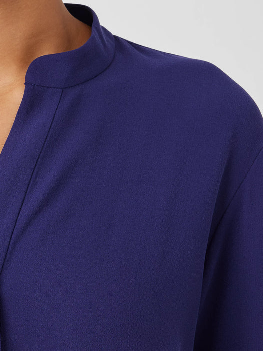 Silk Georgette Crepe Shirred-Back&nbsp;Shirt