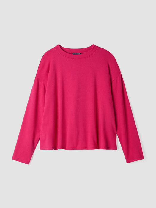 Cozy Brushed Terry Hug Crew Neck Top