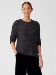 Merino Sequin Crew Neck Top