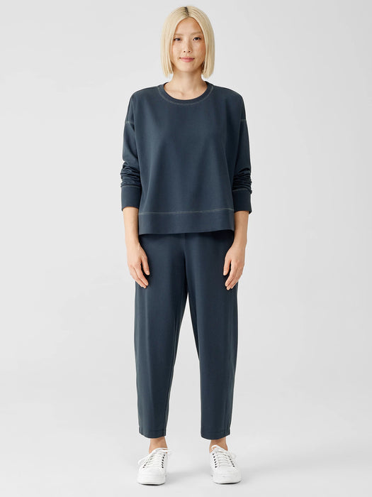 Traceable Cotton Jersey Crew Neck Top