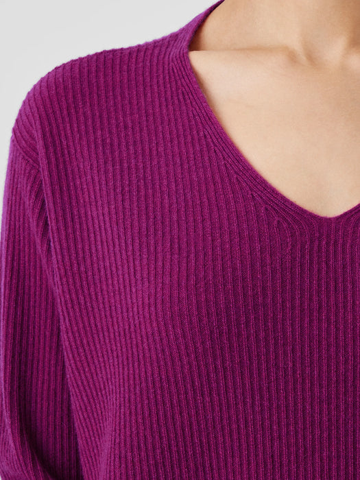 Italian Cashmere V-Neck Top