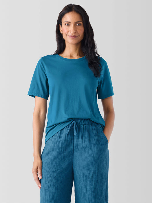 Organic Pima Cotton Jersey&nbsp;Round Neck Tee
