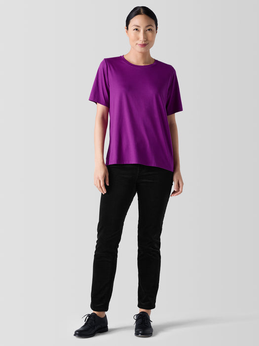 Organic Pima Cotton Jersey&nbsp;Round Neck Tee