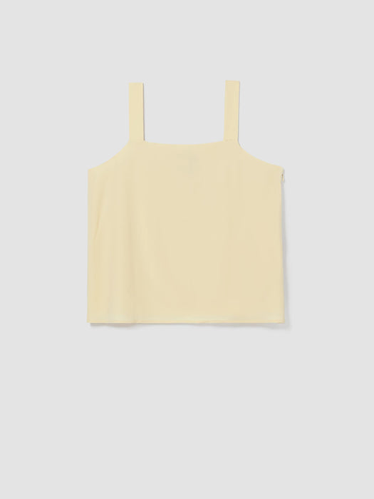 Silk Georgette Crepe Square Neck Tank