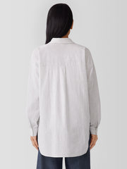 Organic Cotton Ripple&nbsp;Checkered&nbsp;Classic Collar Shirt