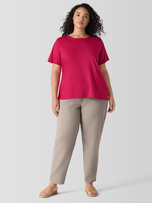 Organic Pima Cotton Jersey&nbsp;Round Neck Tee