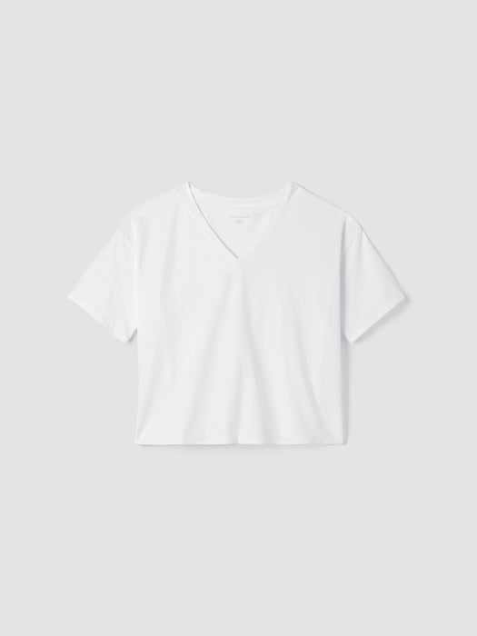 Pima Cotton Stretch Jersey V-Neck Tee