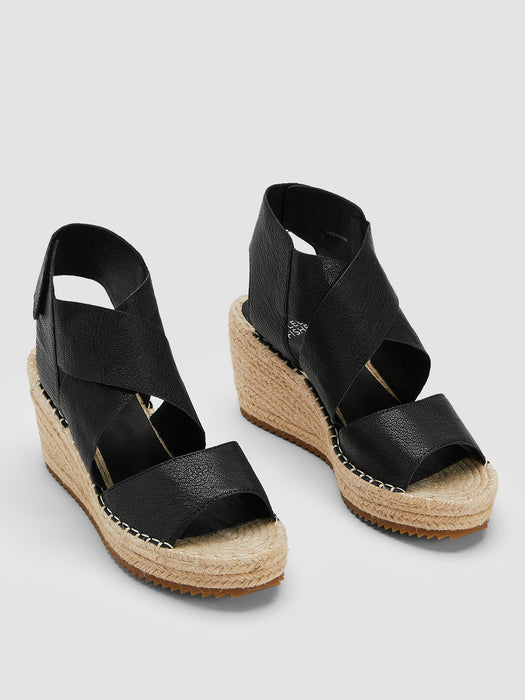 Willow Tumbled Leather Wedge Espadrille
