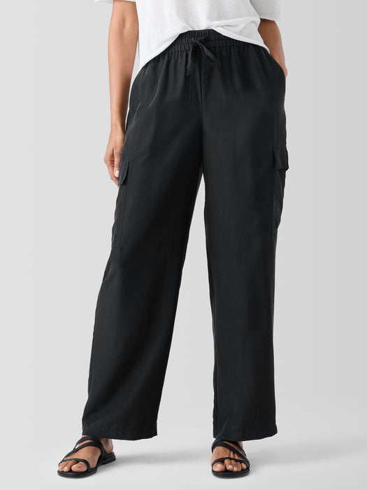 Washed Silk Cargo Pant