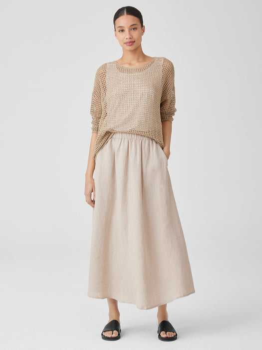 Organic Linen D&eacute;lav&eacute; Round Neck Top