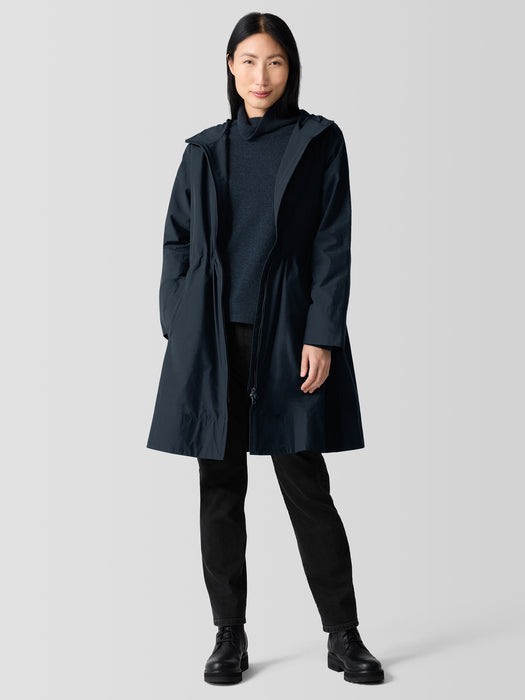 Light Cotton Nylon Hooded Coat